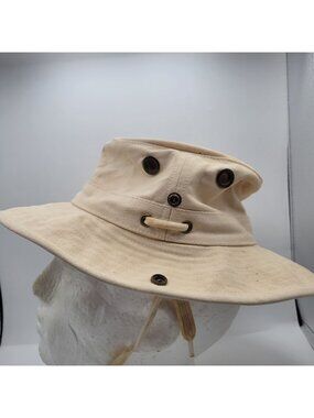 Tilley Endurables Outdoor Hat Beige Wide Brim Unisex Made In Canada Hiking Camp